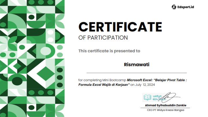 Edspert - Certificate